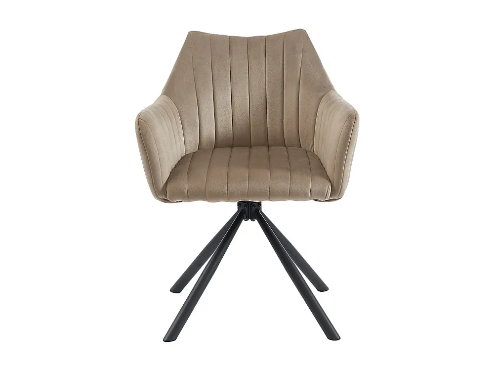Set van 2 stoelen met fluweel en metalen armleuningen - Ecru - Pascal MORABITO - Koop nu