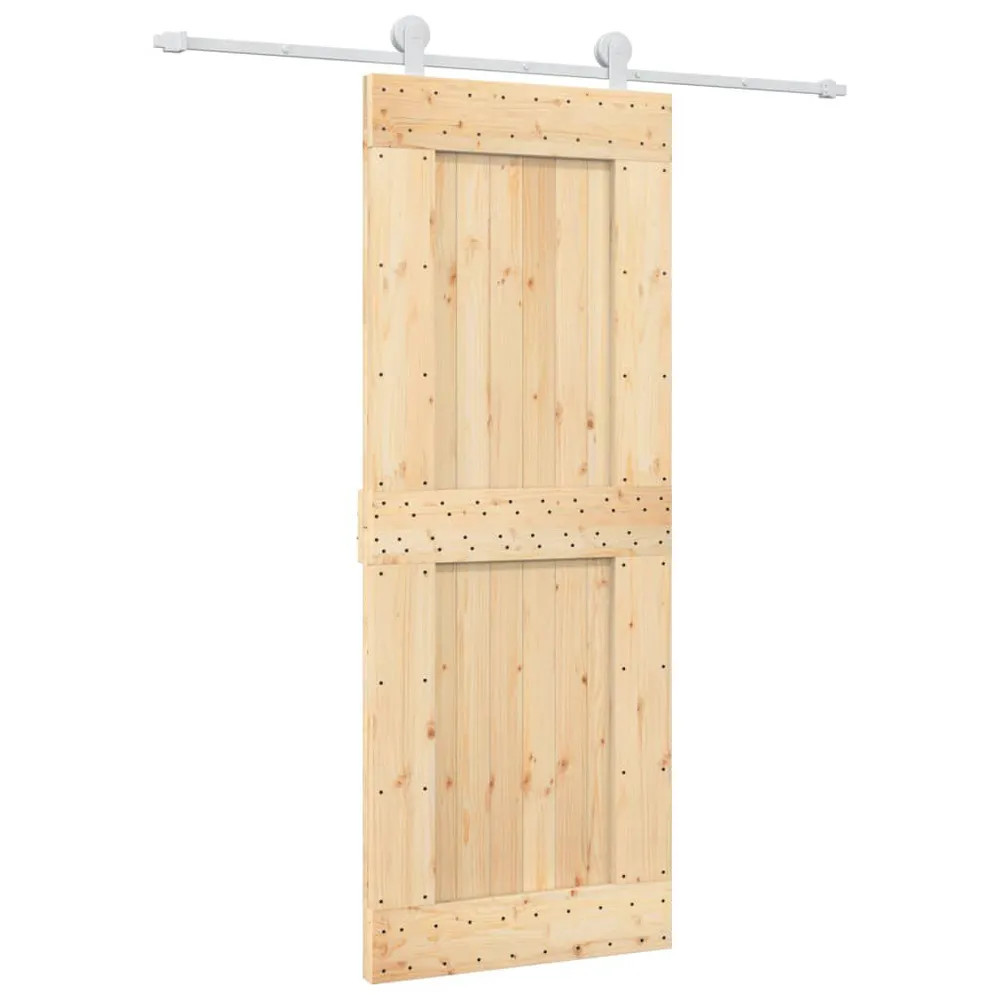 Professionele Kwaliteit Schuifdeur met beslag 80x210 cm massief grenenhout