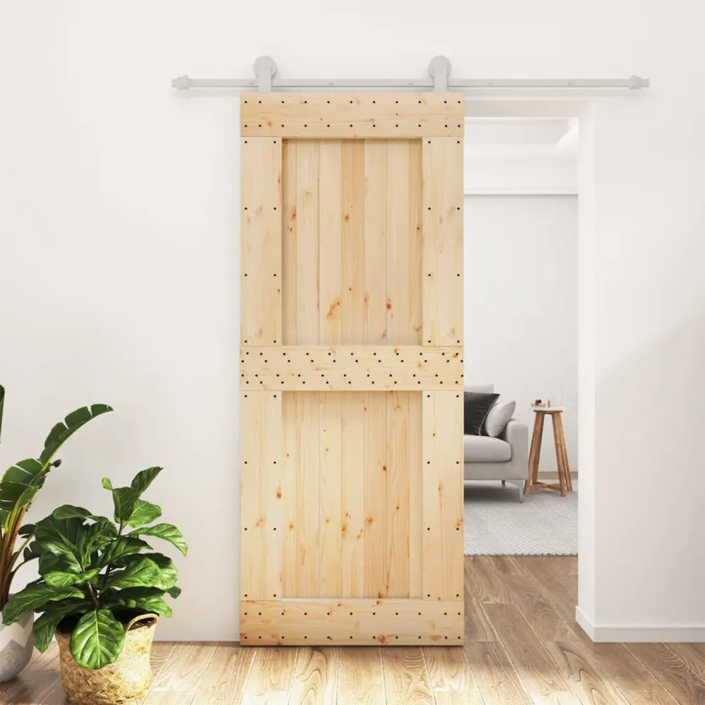 Professionele Kwaliteit Schuifdeur met beslag 85x210 cm massief grenenhout
