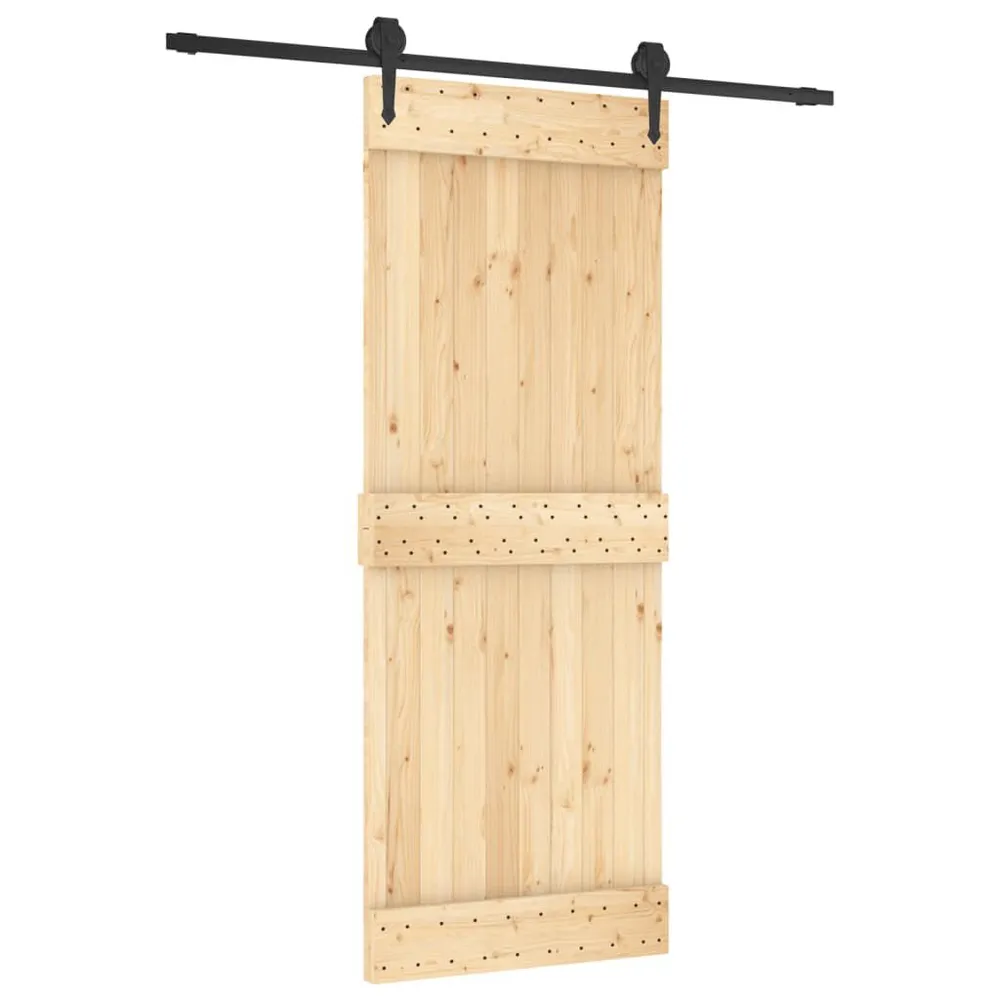 Schuifdeur met beslag 80x210 cm massief grenenhout Heavy Duty | Commercieel gebruik