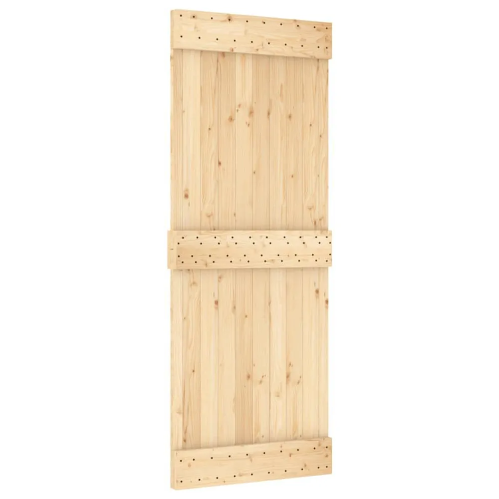 Schuifdeur met beslag 80x210 cm massief grenenhout voor branddeuren