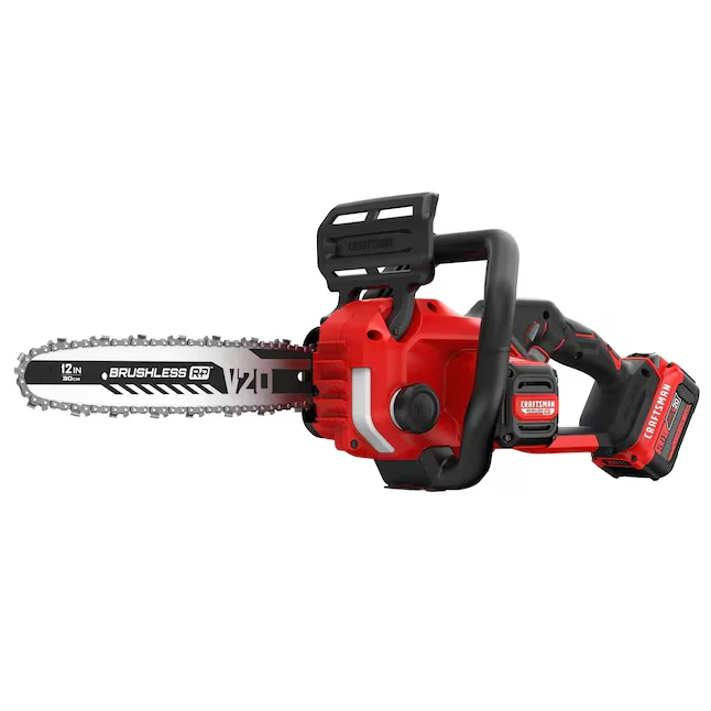 CRAFTSMAN 20-volt Max 12- Brushless Battery 5 Ah Chainsaw (Battery and Charger Included)