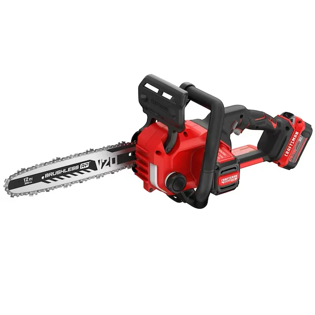 CRAFTSMAN 20-volt Max 12- Brushless Battery 5 Ah Chainsaw (Battery and Charger Included)