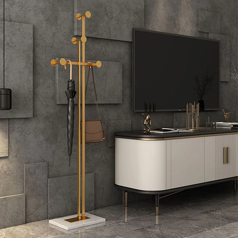 Glam Coat Rack Free Standing Coat Hook Van metaal Hall Stand Square Slate Base Black