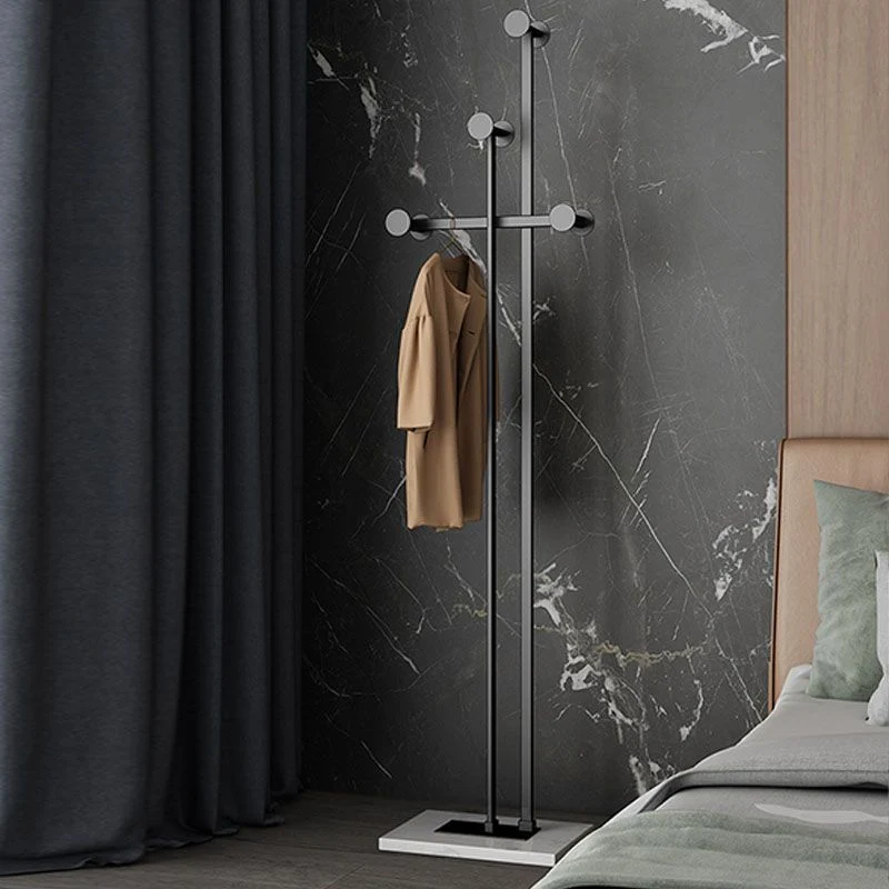 Glam Coat Rack Free Standing Coat Hook Van metaal Hall Stand Square Slate Base Black