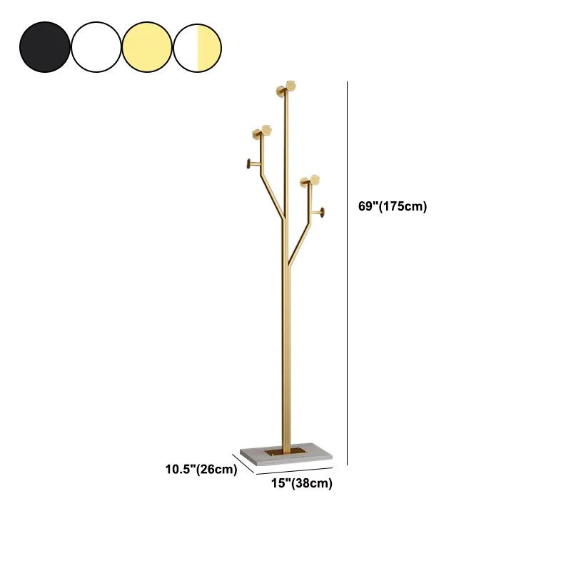 Glam Coat Rack Free Standing Coat Hook Van metaal Hall Stand Square Slate Base Black