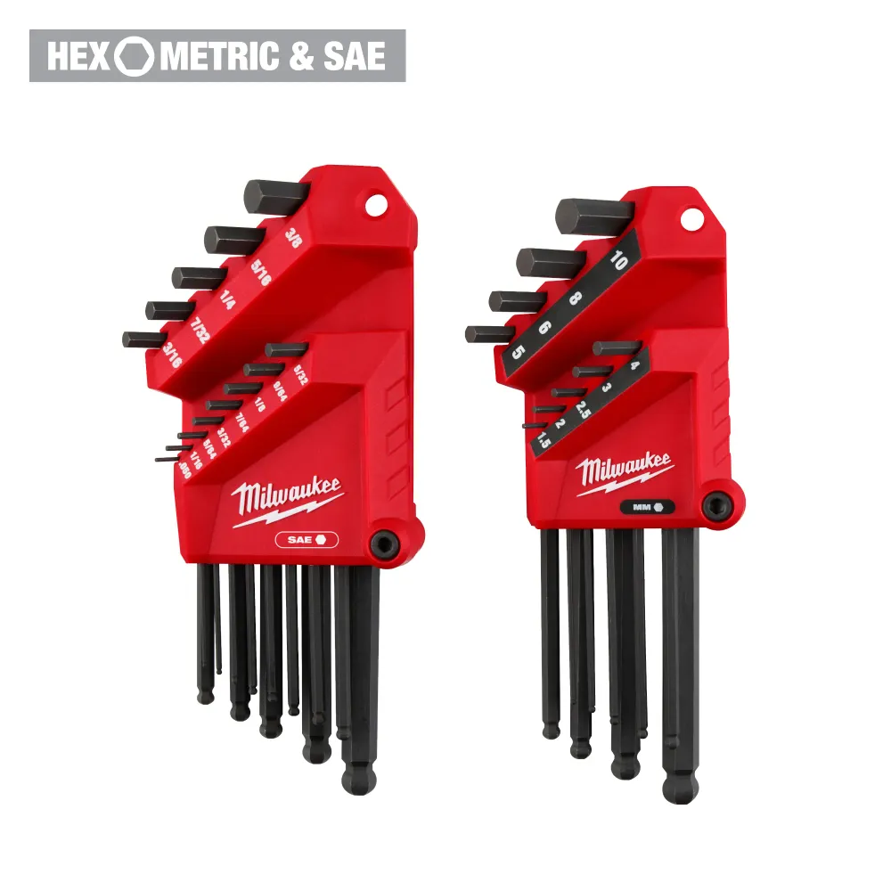 MILWAUKEE 22-Key Ball End L-Key Set - SAE / Metric met 2-Jaar Garantie