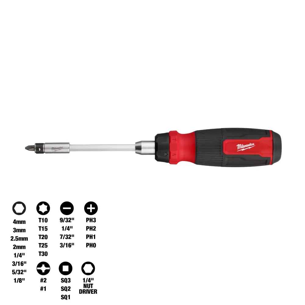 MILWAUKEE 27--1 Ratcheting Multi-Bit Screwdriver