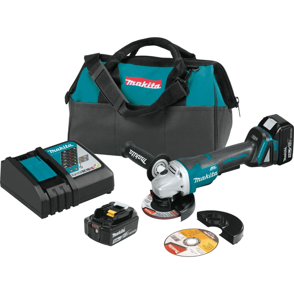 MAKITA 18V LXT® 4‑1/2” / 5" Paddle Switch Cut‑Off/Angle Grinder w/ Electric Brake Kit