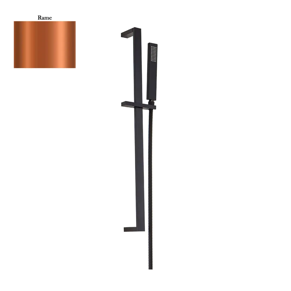 Brass sliding 10x30mm shower Glamour and koperen flexible hose