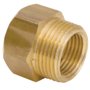 Eastman 3/4 . FHT x 3/4 . MIP Tapped 1/2 . FIP Messing Hose-To-Pipe Adapter