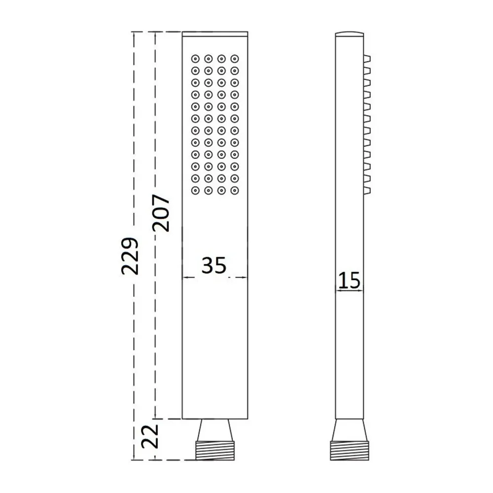Master single-jet shower koolzwart anti-limescale brass