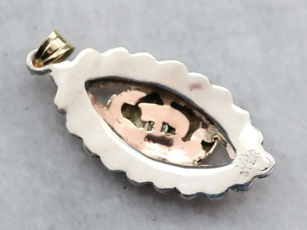 Mixed Metalen Roman Soldier Marcasite Pendant met Vlamloze Instelling