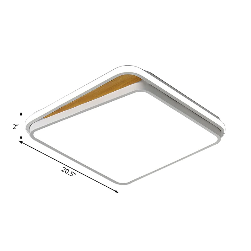 Professionele Kwaliteit Brick Metaal Flush Mount Lighting Fixture Modern LED White/Black Ceiling Light White/Warm Light, 1...