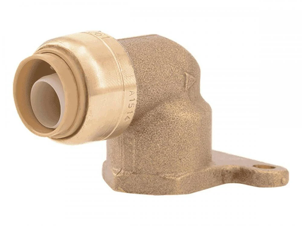 SharkBite 1/2 . x 1/2 . Geel koper Push Hy-Ear Elbow Opbergkoffer