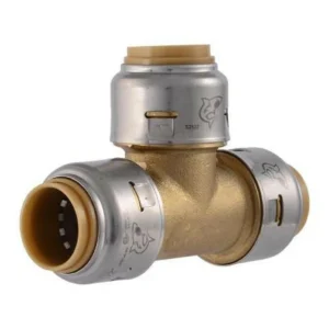 Temperatuurregelbare Soldeerbout SharkBite Max 1/2 . x 1/2 . x 1/2 . Geel koper Push Tee