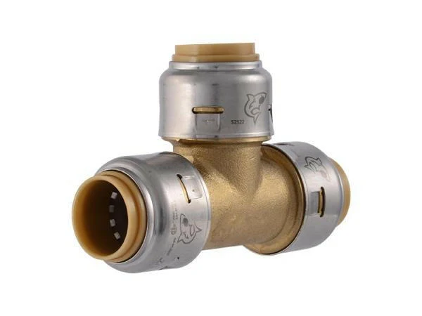 Temperatuurregelbare Soldeerbout SharkBite Max 1/2 . x 1/2 . x 1/2 . Geel koper Push Tee