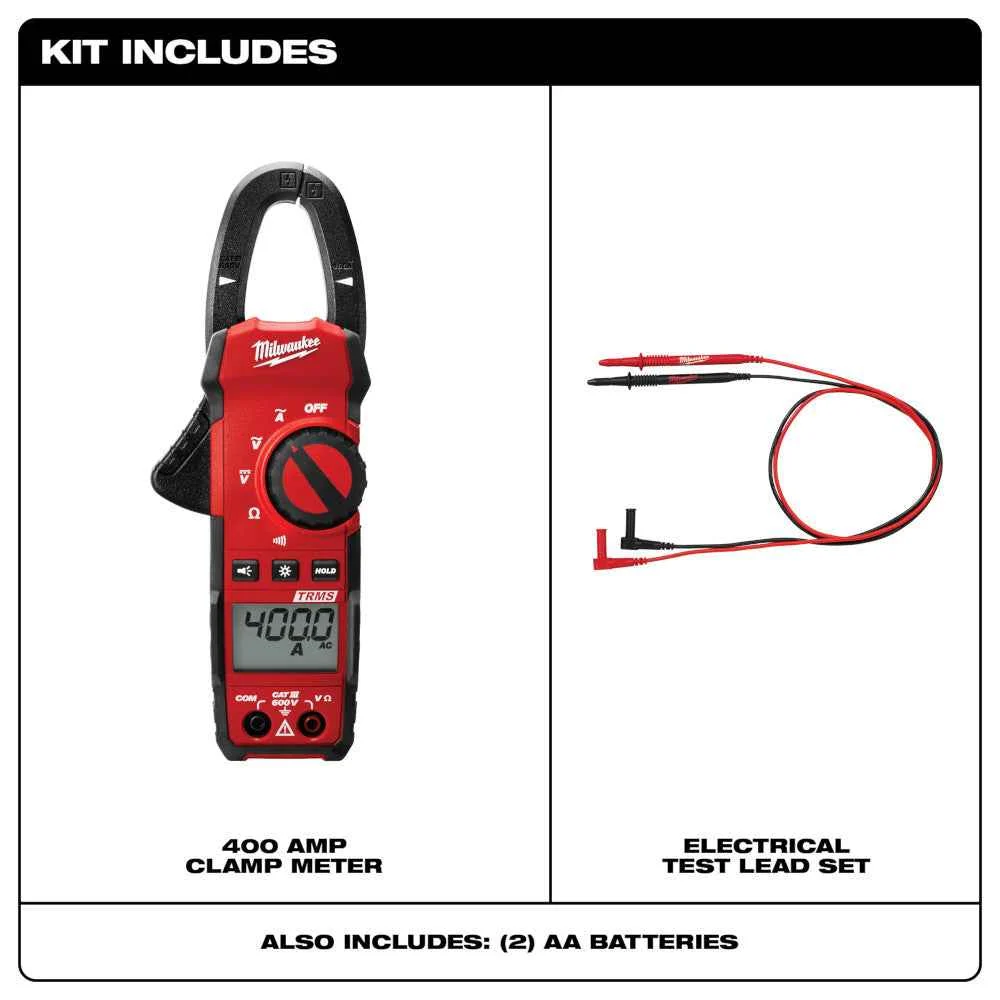 MILWAUKEE 400 Amp Clamp Meter met Automatische Uitschakeling