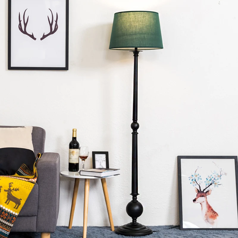 Empire Shade stoffen staande lamp Traditionele vloerverlichting voor woonkamer met één lamp - Incl. Garantie