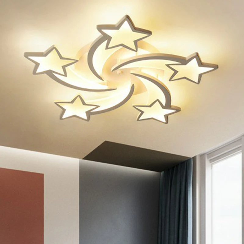 Energiezuinige LED Wervelende ster acryl plafondmontage zacht minimalistische witte LED semi-inbouwmontage voor woonkamer