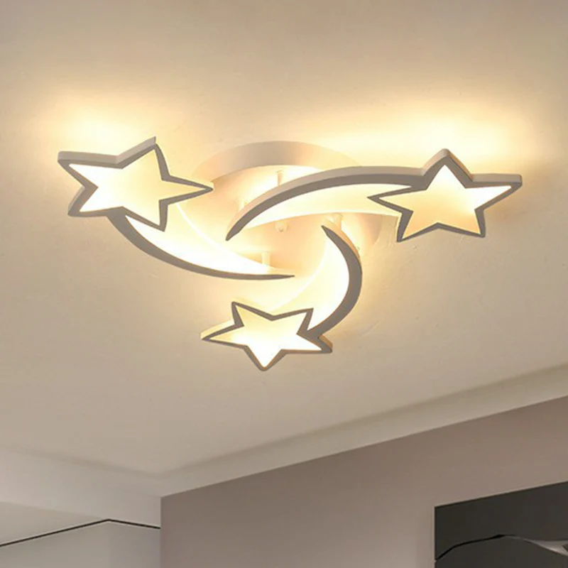Energiezuinige LED Wervelende ster acryl plafondmontage zacht minimalistische witte LED semi-inbouwmontage voor woonkamer