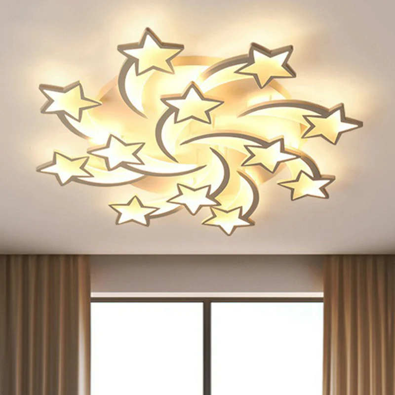 Energiezuinige LED Wervelende ster acryl plafondmontage zacht minimalistische witte LED semi-inbouwmontage voor woonkamer