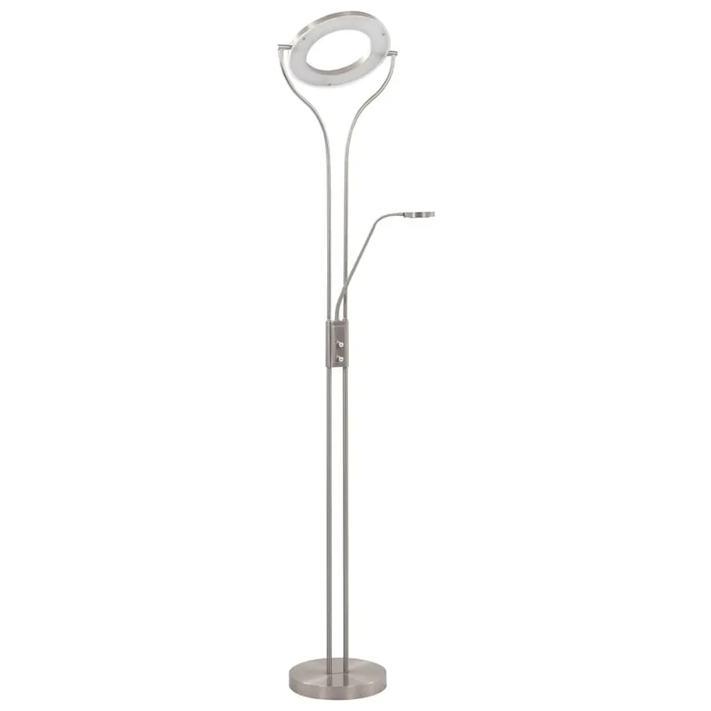 Lamp staand 18 W dimbaar 180 cm zilverkleurig - Incl. Garantie