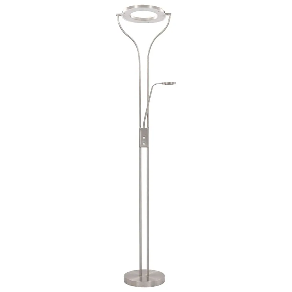 Lamp staand 18 W dimbaar 180 cm zilverkleurig - Incl. Garantie