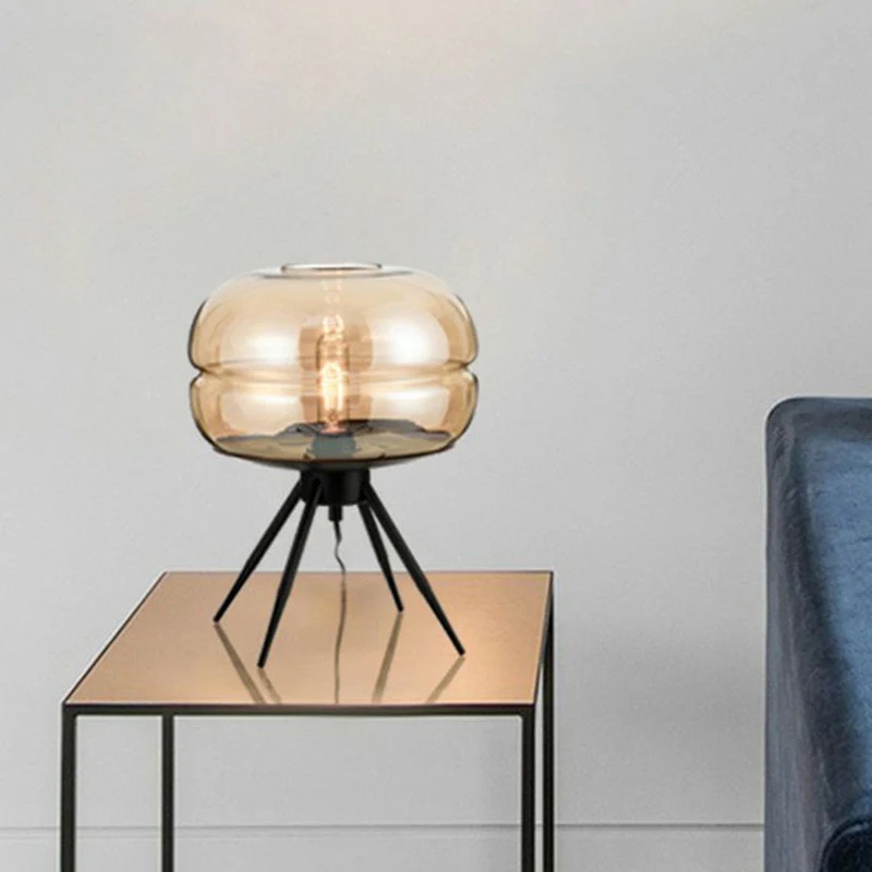 Premium Kwaliteit Statief nachtkastje lamp metaal 1 kop Scandinavisch nachtkastje zwak met glazen kap