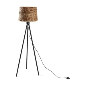 Staande lamp Kiomi van zeewier en metaal, hoogte 144 cm - Incl. Garantie