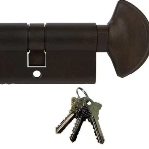 Euro Solo Profile Full Cylinder Three Keys 4" Long Finishes Oil Rubbed Bronze SC1