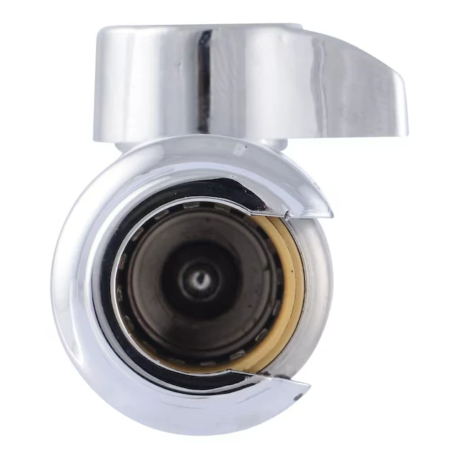 SharkBite 1/2- Push-to-connect x 3/8- Compression Brass Quarter Turn Stop Straight Valve viertal