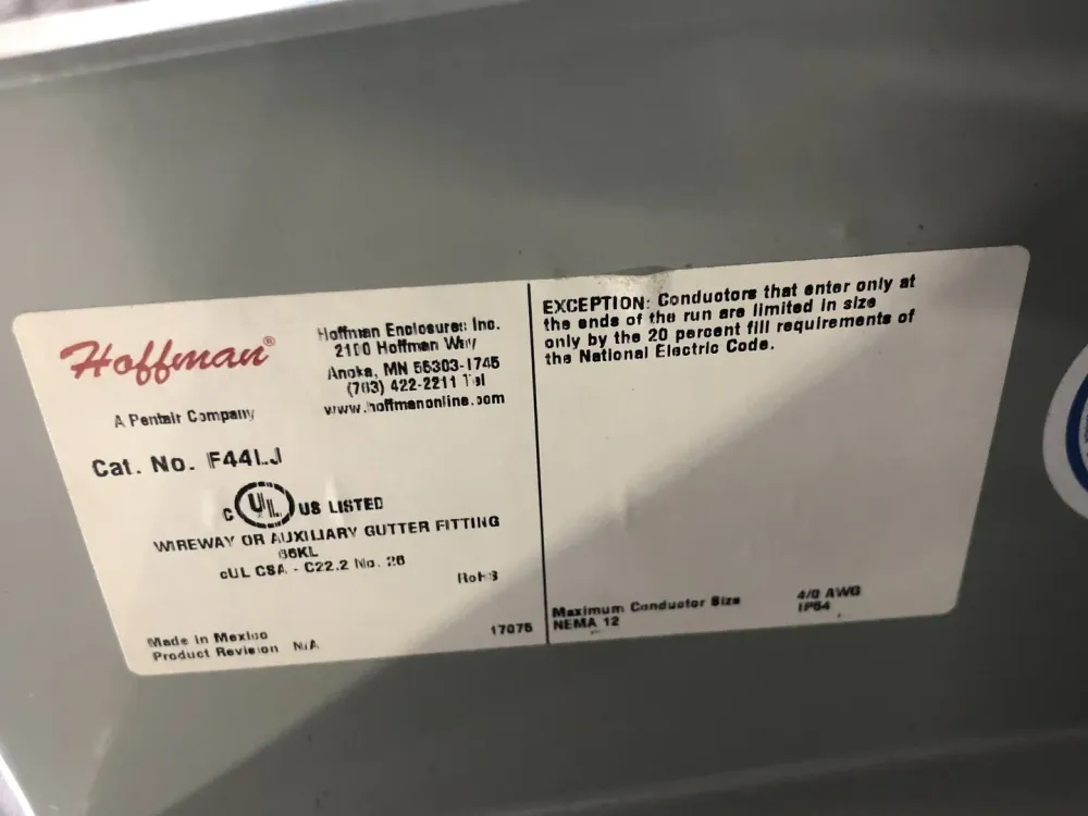 Wireway Junction Box F44LJ