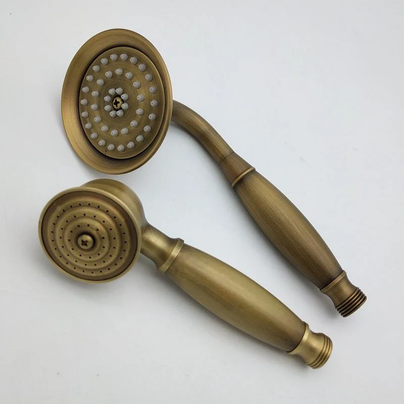 Traditional Handheld Shower Head Hose Glanzend Brass Wall-Mount Showerhead Gold