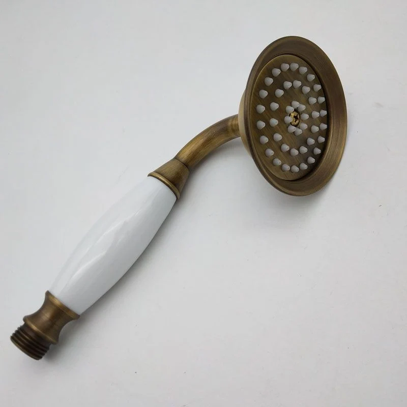 Traditional Handheld Shower Head Hose Glanzend Brass Wall-Mount Showerhead Gold