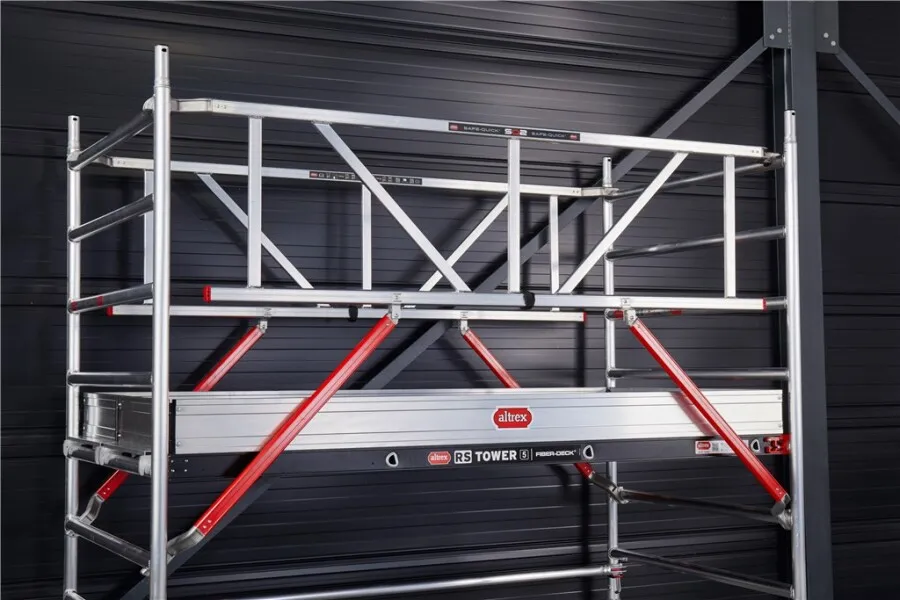 Altrex rolsteiger - RS Tower 51 - 6,2 m - dun - 3,05 m platform - hout - Veiligheidsgecertificeerd