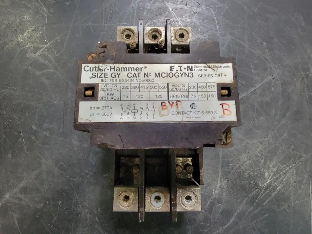 150 hp 270 Amp 575 Volts Reversing Contactor MCIOGYN3