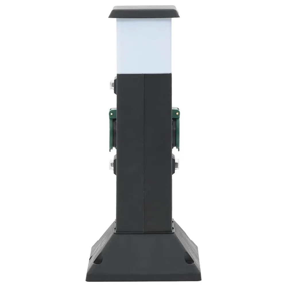 Aardlekschakelaar Tuinstopcontact met lamp en grondpin 2-wegs 16x16x39,5 cm