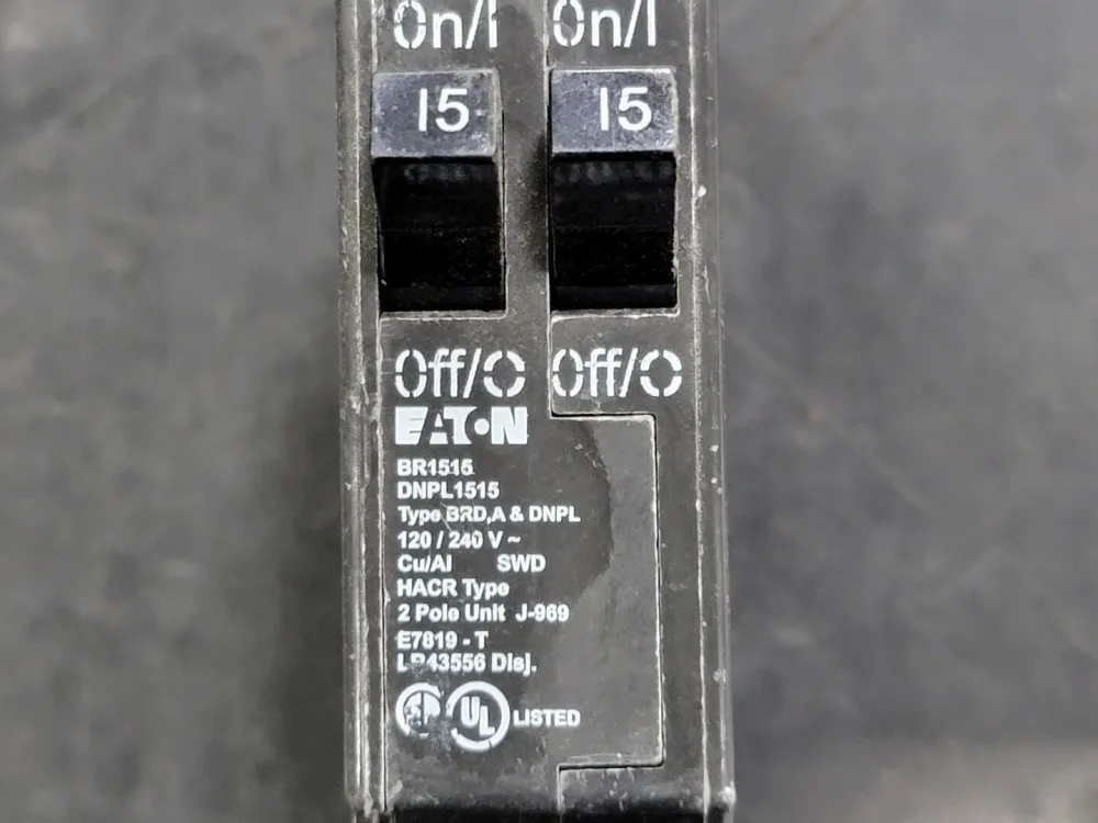15 Amp, 2 Pole, 120/240 volts Circuit Breaker BR1515