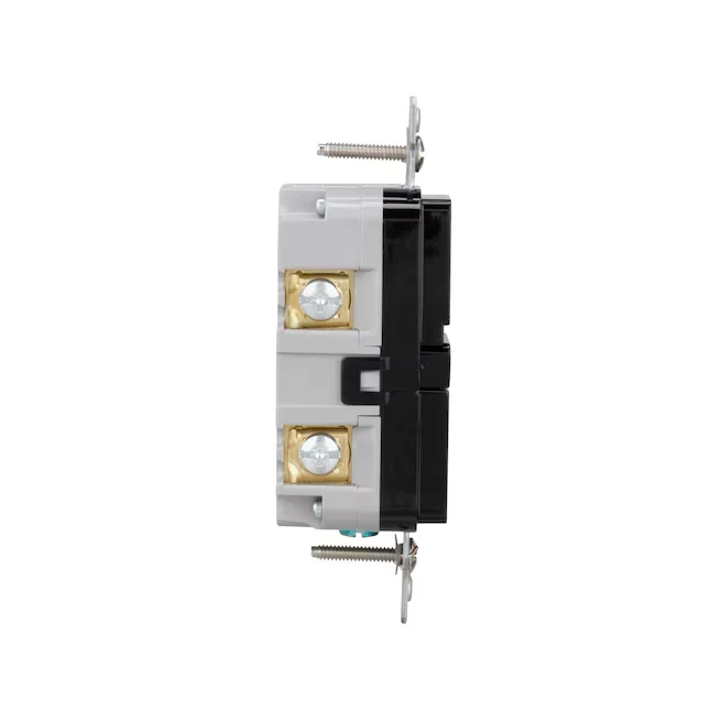 Eaton 20-Amp 125-volt Tamper Resistant GFCI Residential Decorator Outlet, Zwart