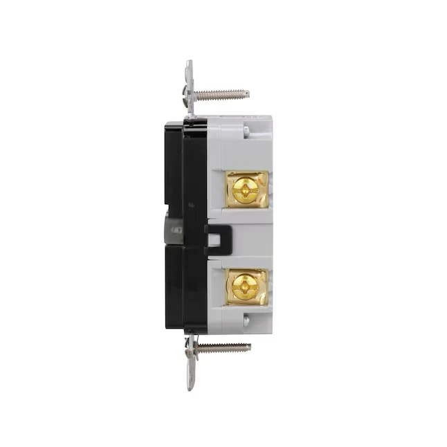 Eaton 20-Amp 125-volt Tamper Resistant GFCI Residential Decorator Outlet, Zwart