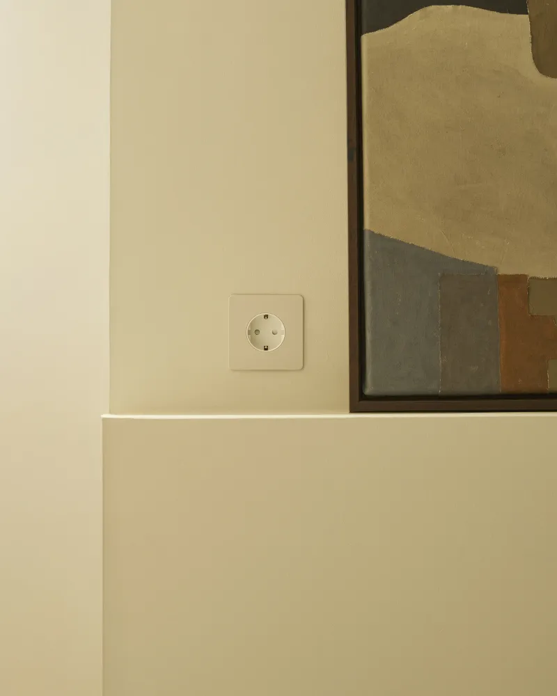 Kew Enkele Schuko type F stopcontact - Beschilderbaar - Wit Brandvertragend