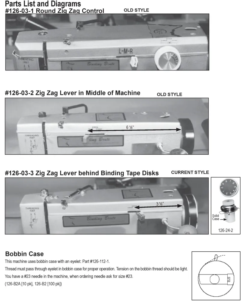 National 126-544 Assembly, Stitch Control