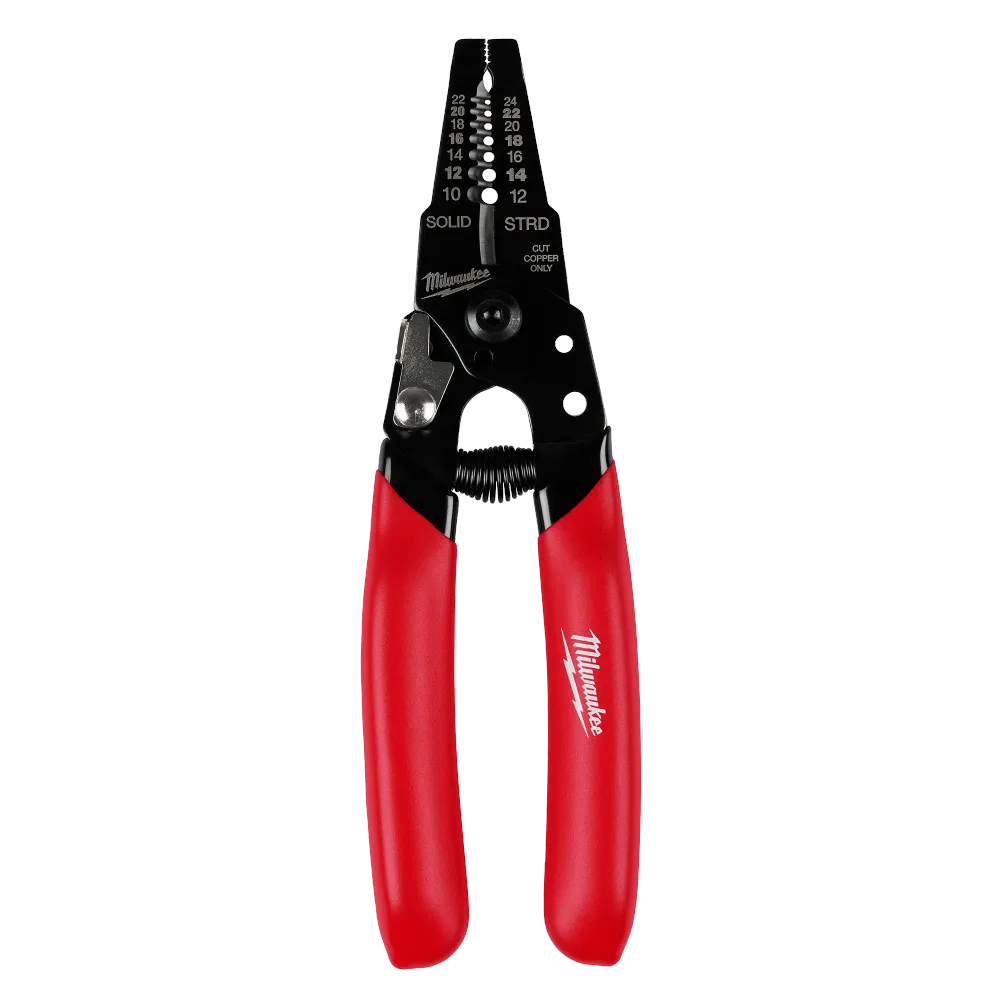 MILWAUKEE 10-24 AWG Overzichtelijk Dipped Grip Wire Stripper & Cutter Gegalvaniseerd Staal