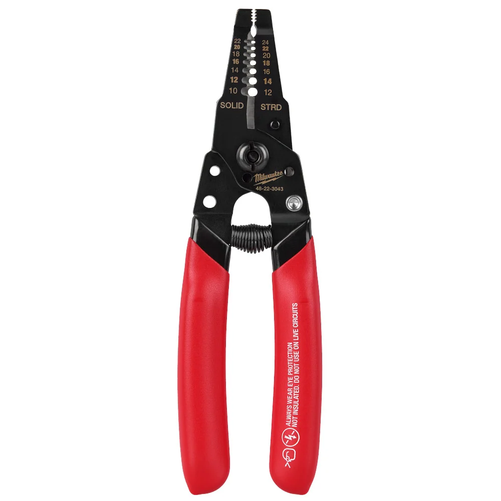 MILWAUKEE 10-24 AWG Overzichtelijk Dipped Grip Wire Stripper & Cutter Gegalvaniseerd Staal