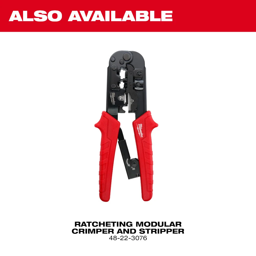 MILWAUKEE Ratcheting Pass-Through Crimper & Stripper met 2-Jaar Garantie