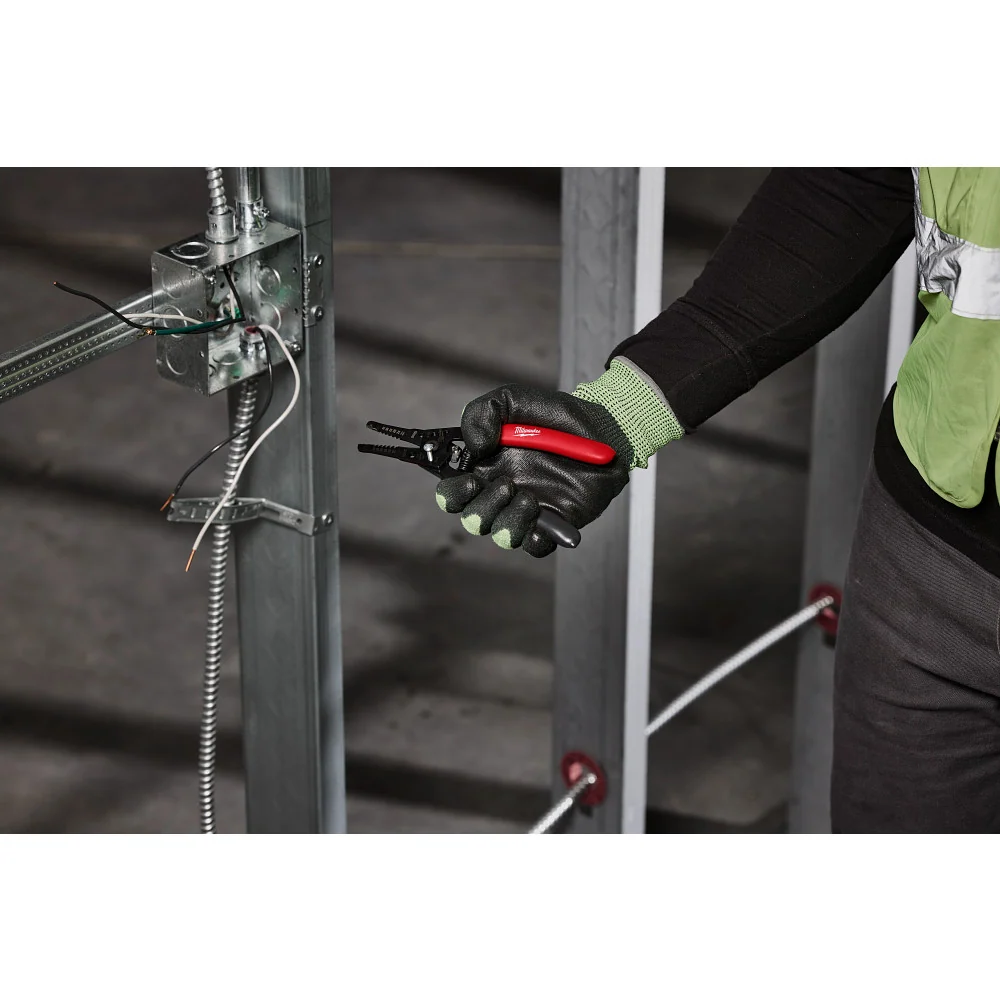 Precisie MILWAUKEE 20-32 AWG Low Voltage Dipped Grip Wire Stripper & Cutter