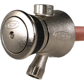 Prier P-114X 12" Koel only TrueTemp Style Hydrant, Satin Nickel; 1/2" Crimp Pex - P-114X12 Heavy Duty