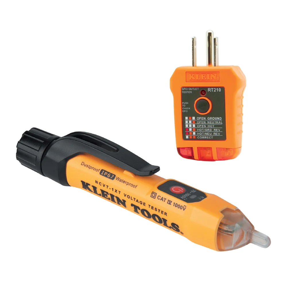 KLEIN TOOLS Non-Contact Voltage & GFCI Receptacle Uitmuntend Test Kit