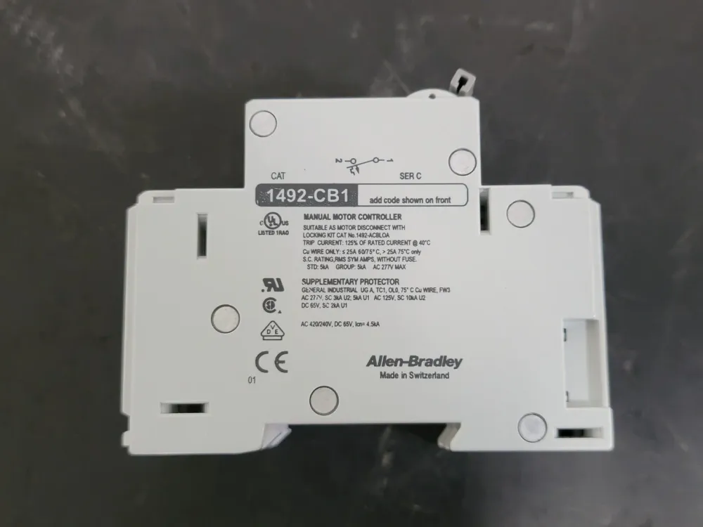5 Amp, 1 Pole, 277 volts Circuit Breaker 1492-CB1-G050 w/ Auxiliary Contact